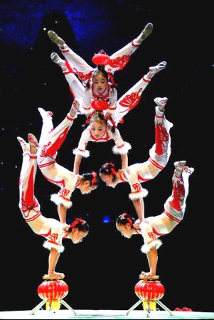 Акробаты в цирке