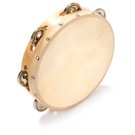 Тамбурин на белом фоне