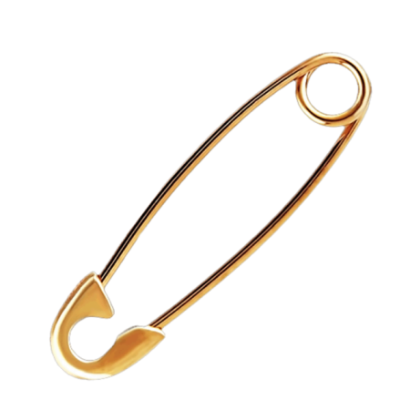 Булавка на белом фоне