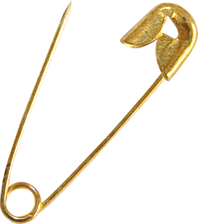 Булавка на белом фоне