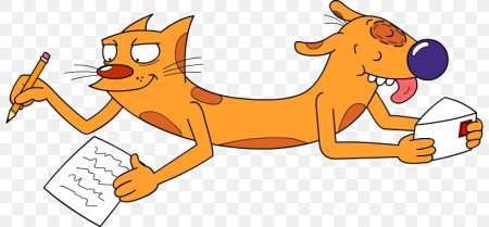 Котопес на белом фоне