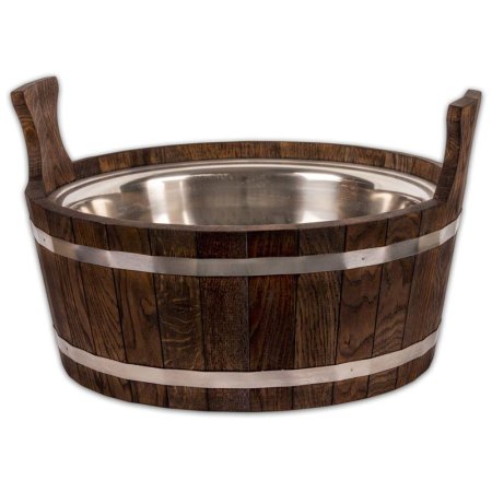 Шайка дуб тёмный с нерж .вст., 5л