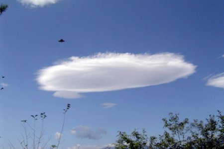 Летающая тарелка в небе