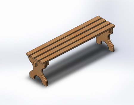 Скамья Парковая Дубравушка 3д модель