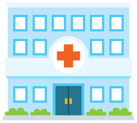 Больница мультяшная здание