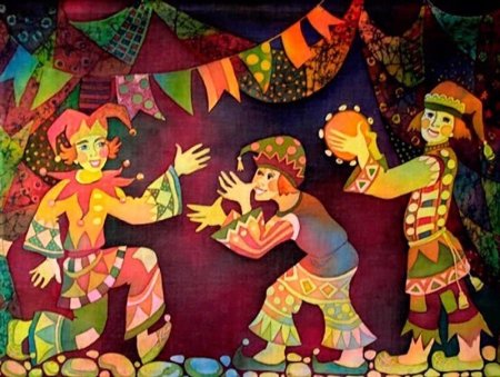 Скоморохи на Ярмарке с петрушкой