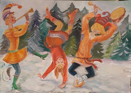 Скоморохи художник Рындин