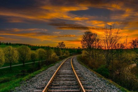 Железная дорога закат