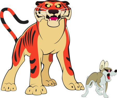 Тигр Шерхан и Маугли