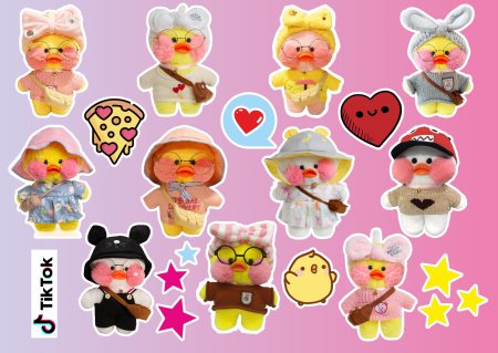 Наклейки лалафанфан утка