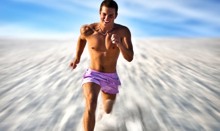 Мужчина бежит