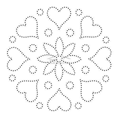 Рисование мандалы по точкам