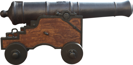 Средневековая пушка вид сбоку