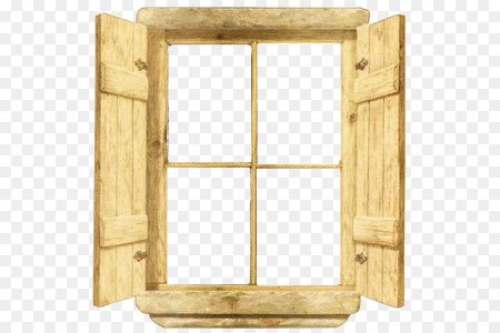 Оконная рама на прозрачном фоне