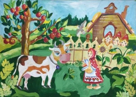 Иллюстрация к сказке крошечка Хаврошечка