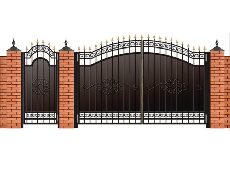 Кованые ворота v-040 (1 кв.м.)