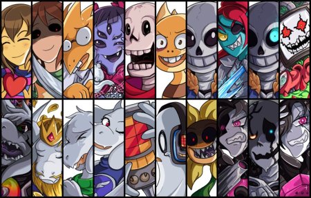 Герои игры Undertale