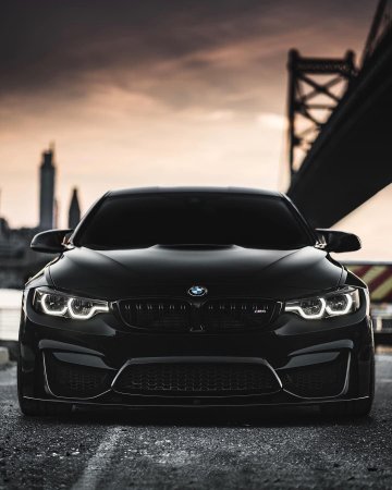 BMW чёрная матовая заставка