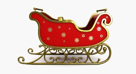 Сани Деда Мороза вид сбоку