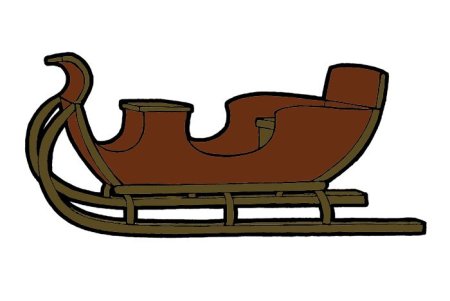 Сани рисунок