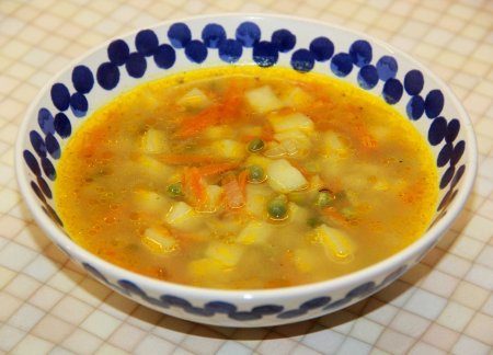 Суп картофельный с горохом
