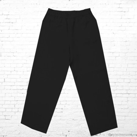 Широкие черные штаны мужские