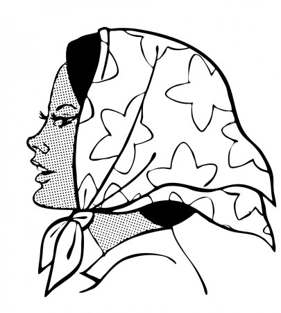 Платок раскраска для детей