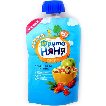 Пюре фруктовое ФРУТОНЯНЯ 130г