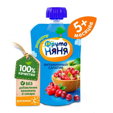 ФРУТОНЯНЯ пюре витаминный салатик 90г