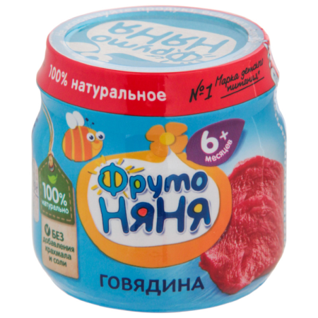 Пюре ФРУТОНЯНЯ говядина 80г