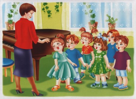 Музыкальное занятие в садике