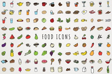 Маленькие рисунки еда