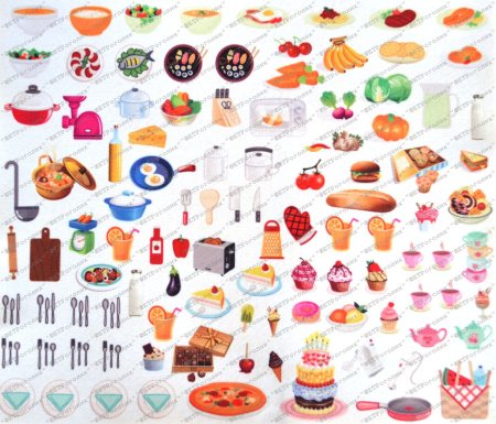 Бумажная еда для бумажных кукол