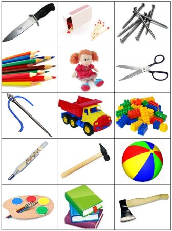 Опасные педмети для дети