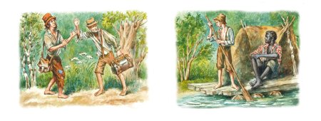 Приключения Гекльберри Финна Марк твенилюстрации