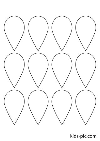 Лепесток трафарет