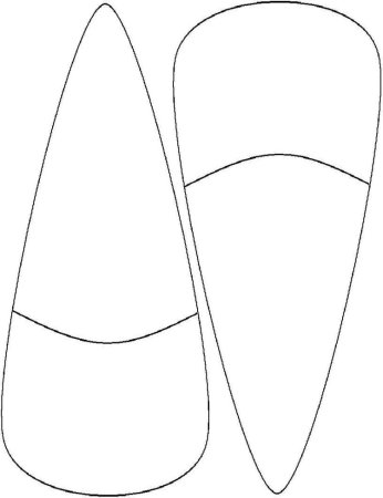 Контур лепестка ромашки для вырезания