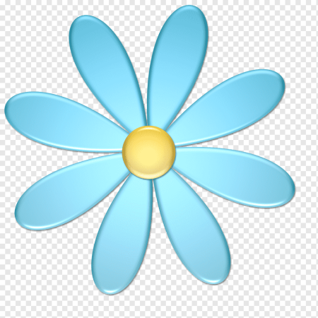 Ромашка с голубыми лепестками