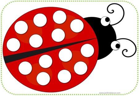 Пластилиновые заплатки Божья коровка