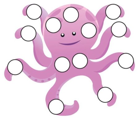 Пластилиновые заплатки осьминог