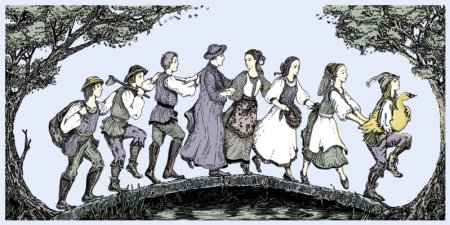 Рисунок к сказке золотой Гусь братья Гримм