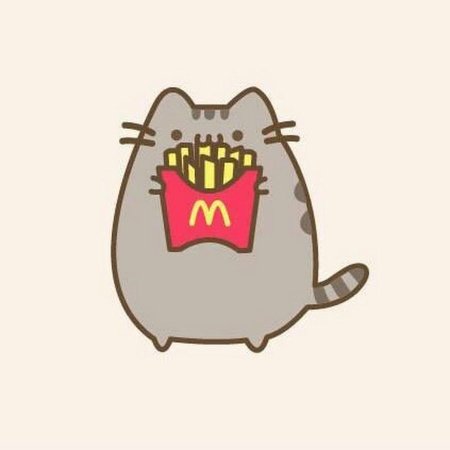 Кот Пушин картошка фри