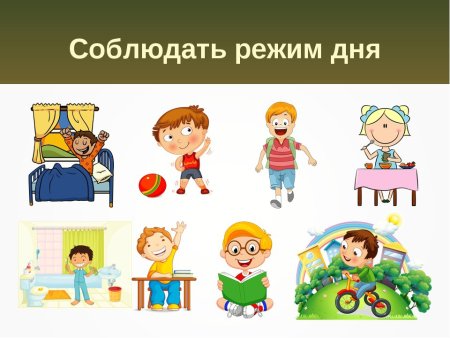 Режим дня школьника