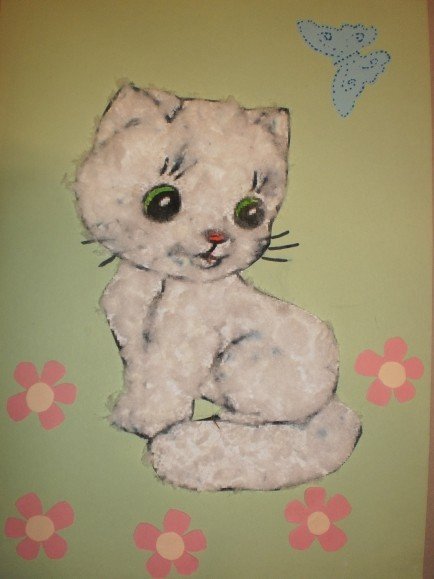 Аппликация из ваты