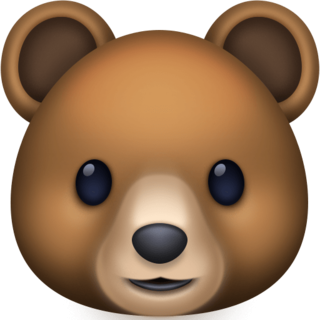 Смайлы эмодзи медведь