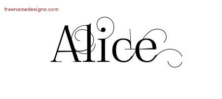 Алиса надпись