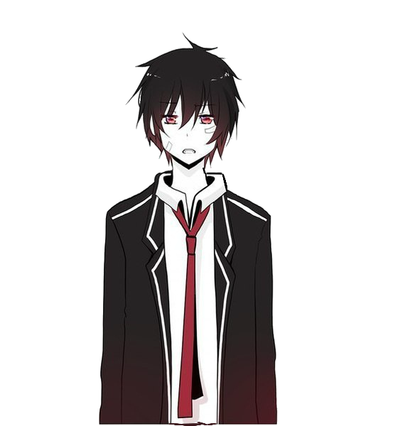 Аниме парень на белом фоне