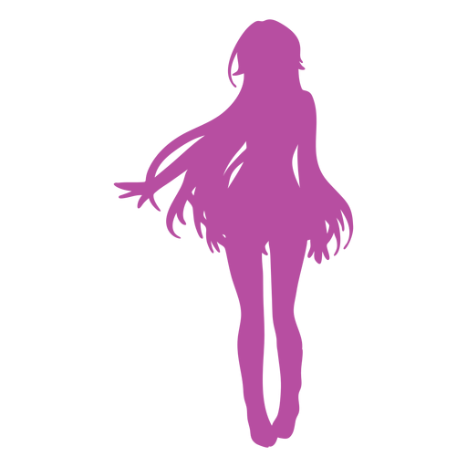 Очертания аниме девочки