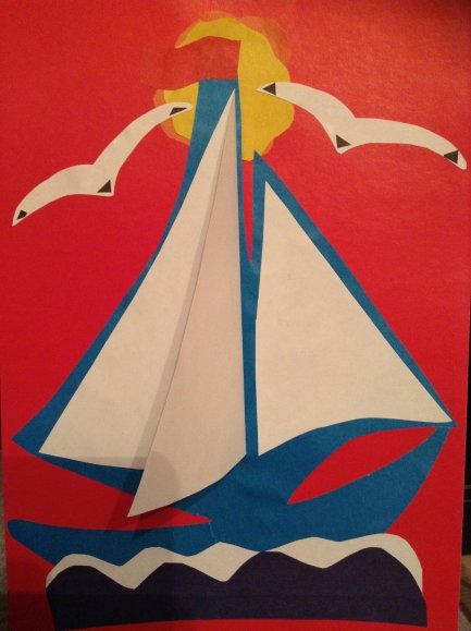 Аппликация корабль