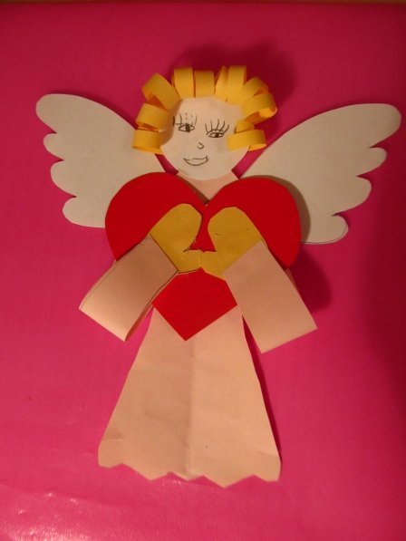 Аппликация ангел в подготовительной группе